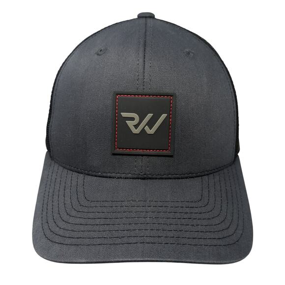 RW Logo Snapback Trucker Hat Gray One Size Adjustable Patch 6 Panel Hoyt Archery - Picture 1 of 9